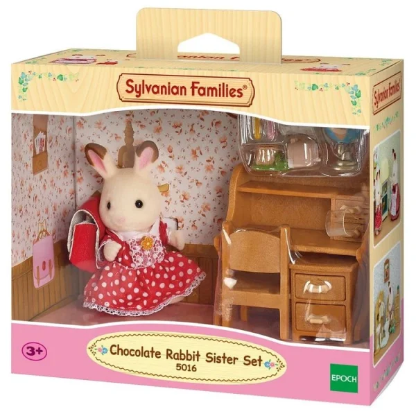 Epoch D’Enfance 5016 – Fille Lapin Chocolat Bureau – Sylvanian Families 1