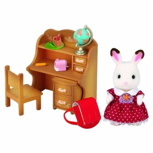 Epoch D’Enfance 5016 – Fille Lapin Chocolat Bureau – Sylvanian Families 8