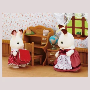 Epoch D’Enfance 5016 – Fille Lapin Chocolat Bureau – Sylvanian Families 12