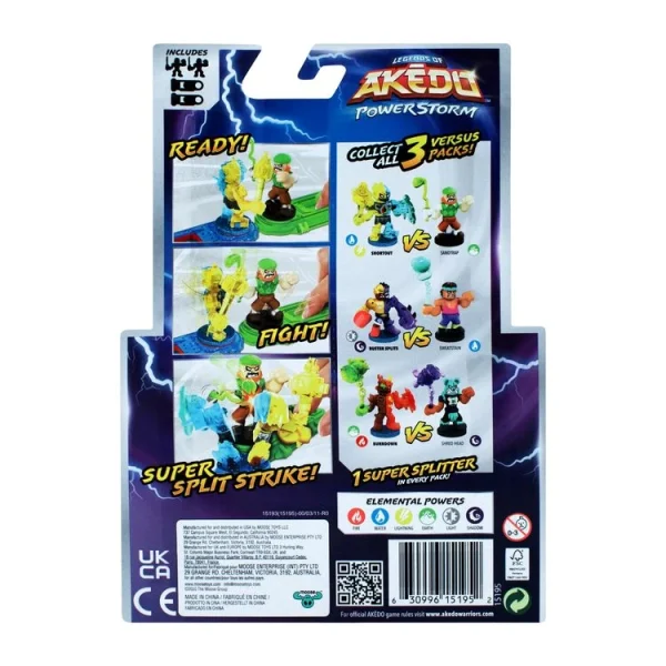 MOOSE TOYS Pack Figurines Akedo PowerStorm Buster Splits Vs Sweatstain 7