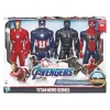 HASBRO Titan Hero Series – Pack De 4 Figurines Iron Man, Captain America, Black Panther Et Iron Spider – Avengers 8