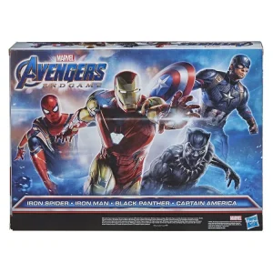 HASBRO Titan Hero Series – Pack De 4 Figurines Iron Man, Captain America, Black Panther Et Iron Spider – Avengers 10