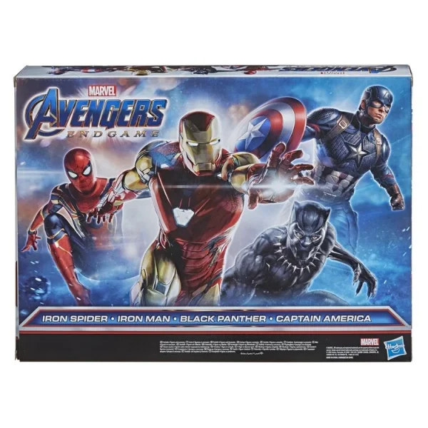 HASBRO Titan Hero Series – Pack De 4 Figurines Iron Man, Captain America, Black Panther Et Iron Spider – Avengers 4