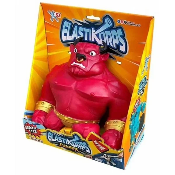 Cicaboom Figurine ELASTIKORPS Maxy Fighters Série 1 24cm Taureau Rouge Bullo 1