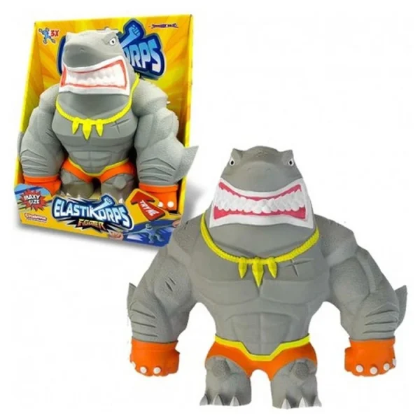 Cicaboom Figurine ELASTIKORPS Maxy Fighters Série 1 24cm 2kg Requin Gris Mako 3