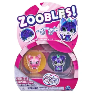 SPIN MASTER Figurine – Zoobles Animaux – Pack De 2 – Violet Et Rose 6