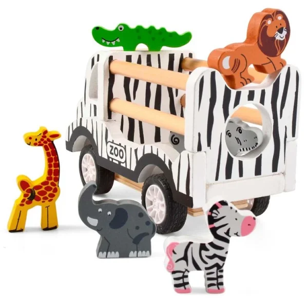 MAGNI Jouet En Bois, Camion Zoo Et Animaux Safari Magni 4