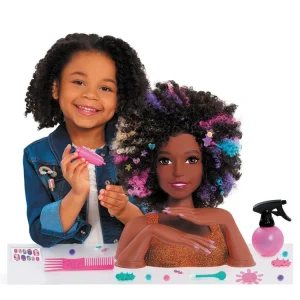 BARBIE Tête à Coiffer Brune Coupe Afro Barbie 6