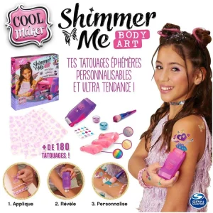 SPIN MASTER Appareil Tatouages – Cool Maker – Shimmer Me Body Art 11