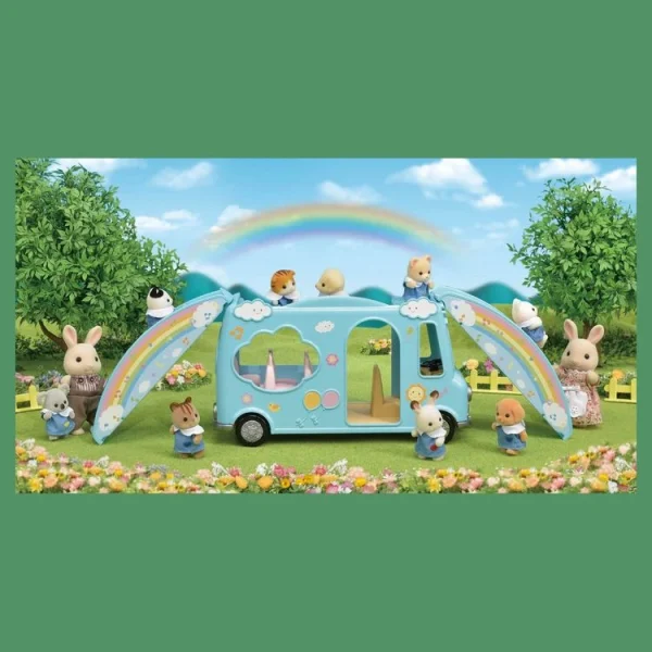 Epoch D’Enfance 5317 – Le Bus Arc-en-ciel Des Bébés – Sylvanian Families 5