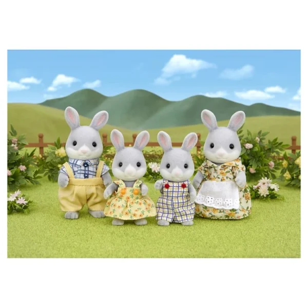 Epoch D’Enfance 4030 – La Famille Lapin Gris – Sylvanian Families 4