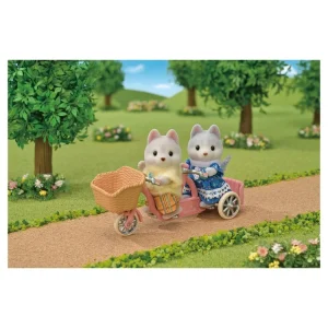 Epoch D’Enfance 5637 Les Frères Et Sœurs Husky Et Leur Tandem – Sylvanian Families 16