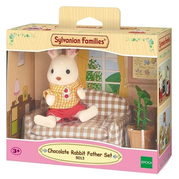 Epoch D’Enfance 5013 – Papa Lapin Chocolat Salon – Sylvanian Families 4