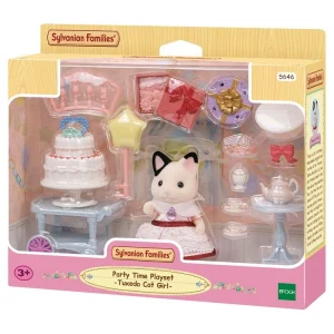 Epoch D’Enfance Sylvanian La Fille Chat Bicolore Et Son Gouter D’anniversaire 14