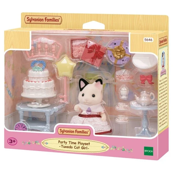 Epoch D’Enfance Sylvanian La Fille Chat Bicolore Et Son Gouter D’anniversaire 5