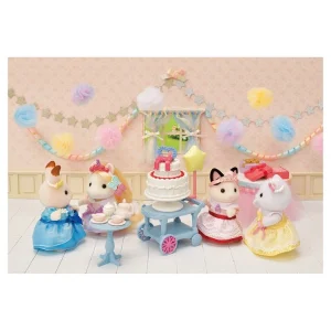 Epoch D’Enfance Sylvanian La Fille Chat Bicolore Et Son Gouter D’anniversaire 16