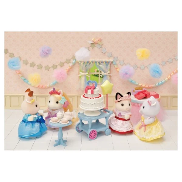 Epoch D’Enfance Sylvanian La Fille Chat Bicolore Et Son Gouter D’anniversaire 6